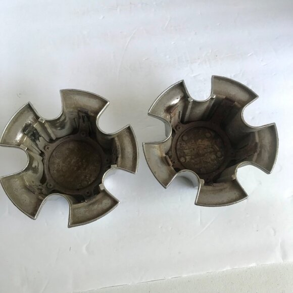 Pair of 2 Chevy Camaro Chevelle Nova Chrome Plate Center Caps Chevrolet 1974 OEM - Picture 6 of 6